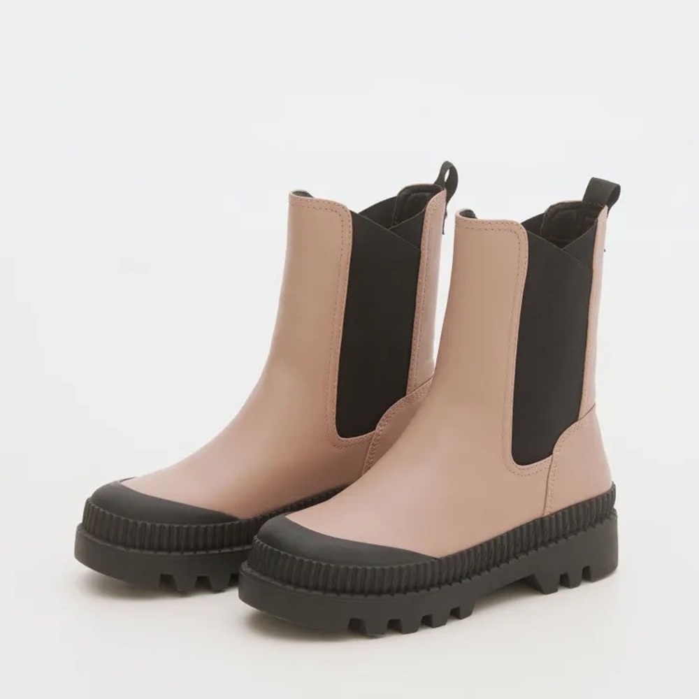 Noize Vegan Leather Morgan Boots Nude Black 9